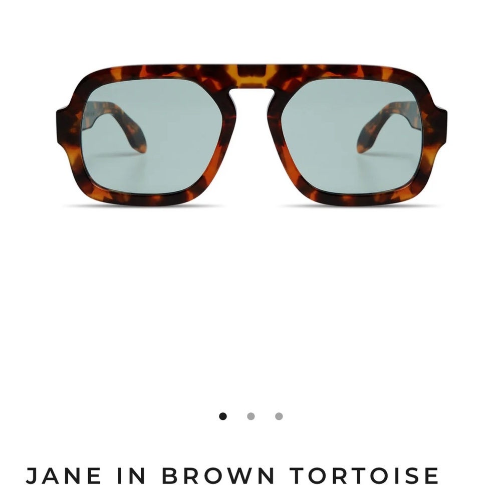 COPY - COPY - Elisa Johnson Jane Sunglasses in Brown Tortoise with blue lenses …